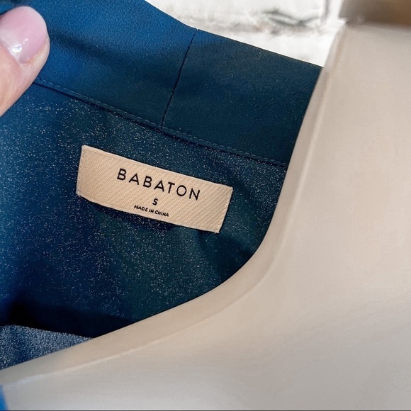 Aritzia Babaton teal color draped bodysuit - Picture 8 of 9